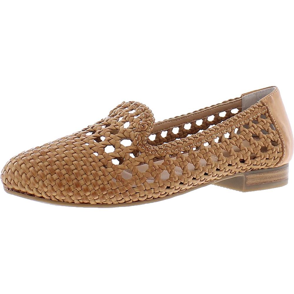 Me Too Womens Yondra Tan Woven Slip On Padded Insole Penny Loafers Shoes NWT